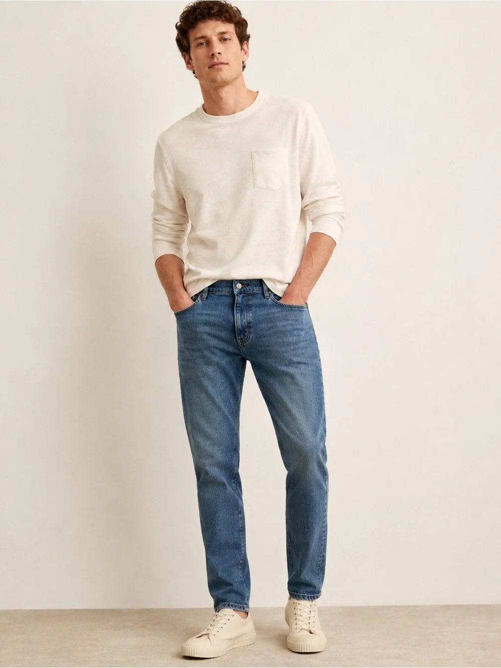 J. CREW 1040 Men’s Slim Straight Jeans 34x36 Medium Wash Stretch Denim Classic